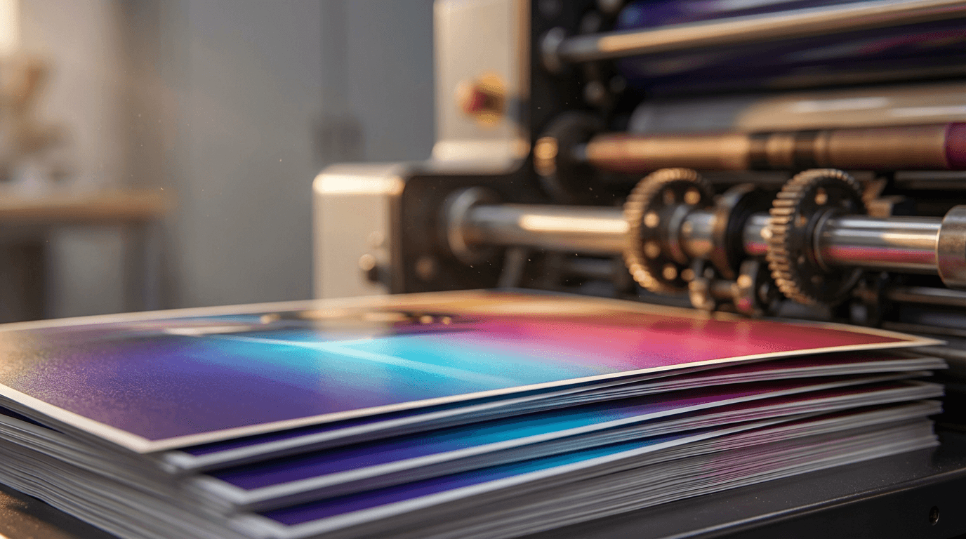 Plastificatura lucida su carta in laminazione